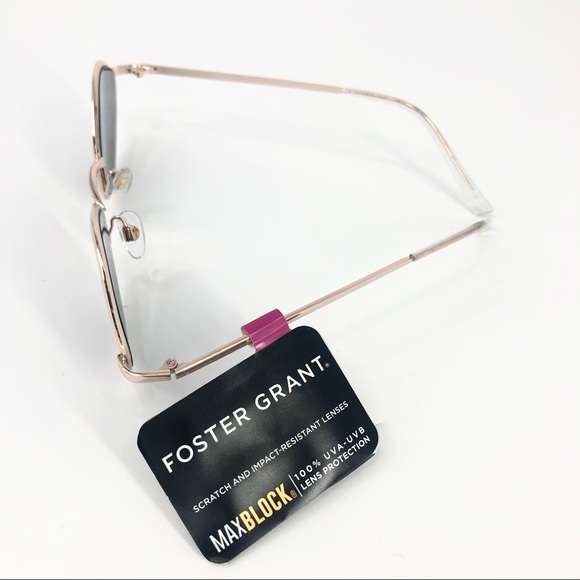 Foster Grant Max Block Geometric Lennon Sunglasses - Picture 2 of 5